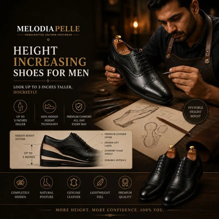 Height Increasing Shoes for Men: Look Up to 3 Inches Taller, Discreetly