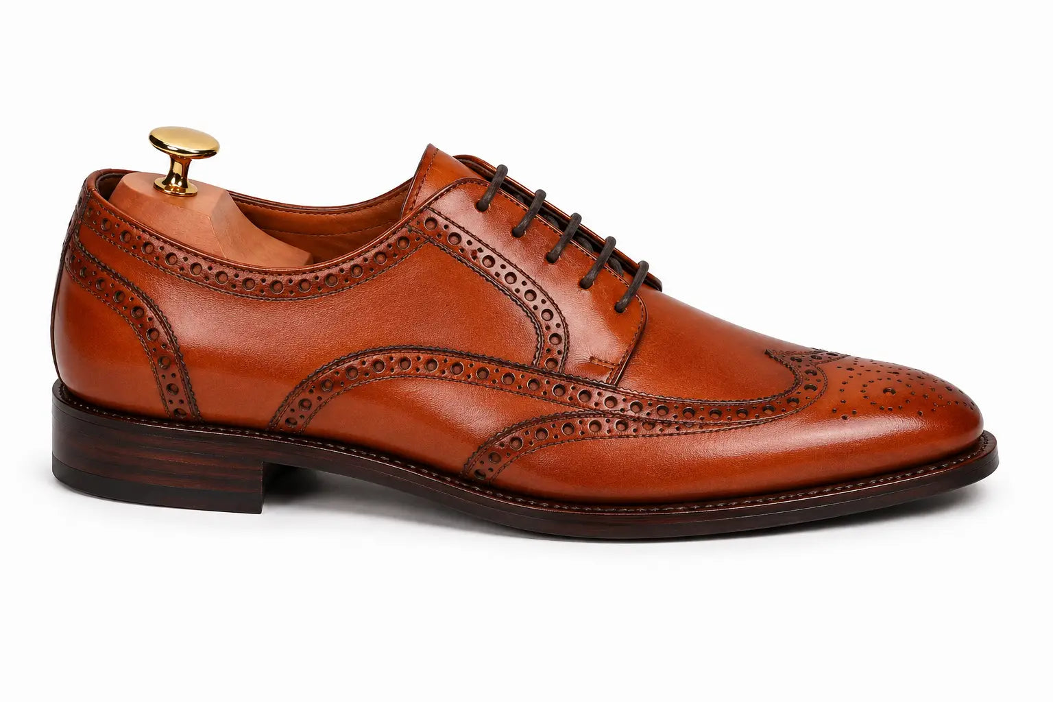 Mazaro Wingtip Brogue Oxford // Cognac Tan