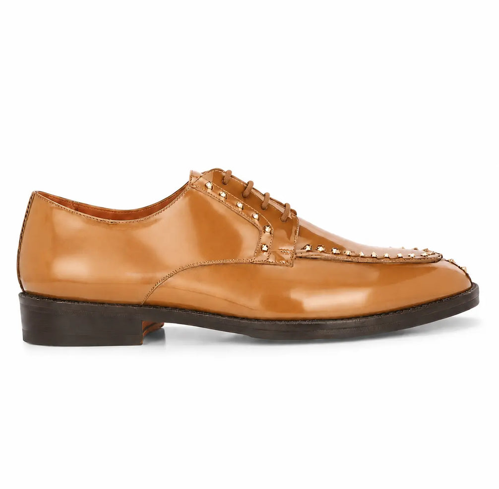 Mortlach Studded Apron Derby for Men - Goodyear Welted Leather Formal Shoes