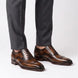 Mezzoldo Tortoise Patina Wingtip Wingtip Oxford for Men - Hand-Painted Wingtip Oxfords