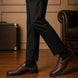 Mirepoix Web-Stripe Grained Mule for Men - Backless Block-Heel Shoes
