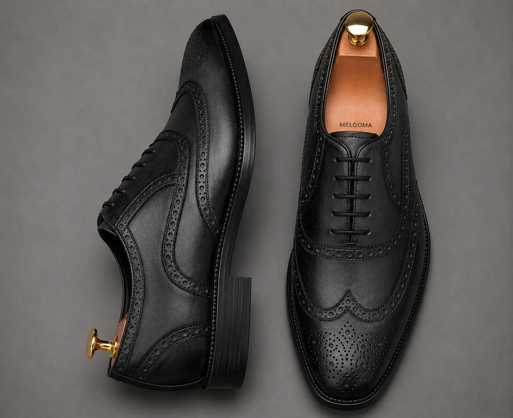 Mazaro Wingtip Brogue Oxford for Men - Goodyear Welted Full-Grain Leather Shoes