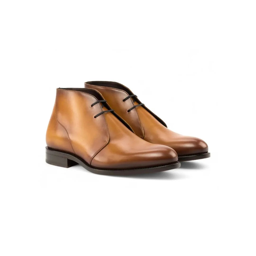 Malshej Burnished Plain Chukka Boot for Men - Hand-Burnished Chukka Boots