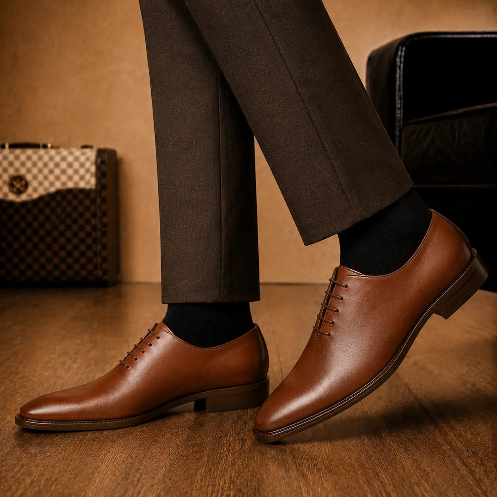 Macao Wholecut Oxford for Men - Goodyear Welted Seamless Leather Dress Shoes