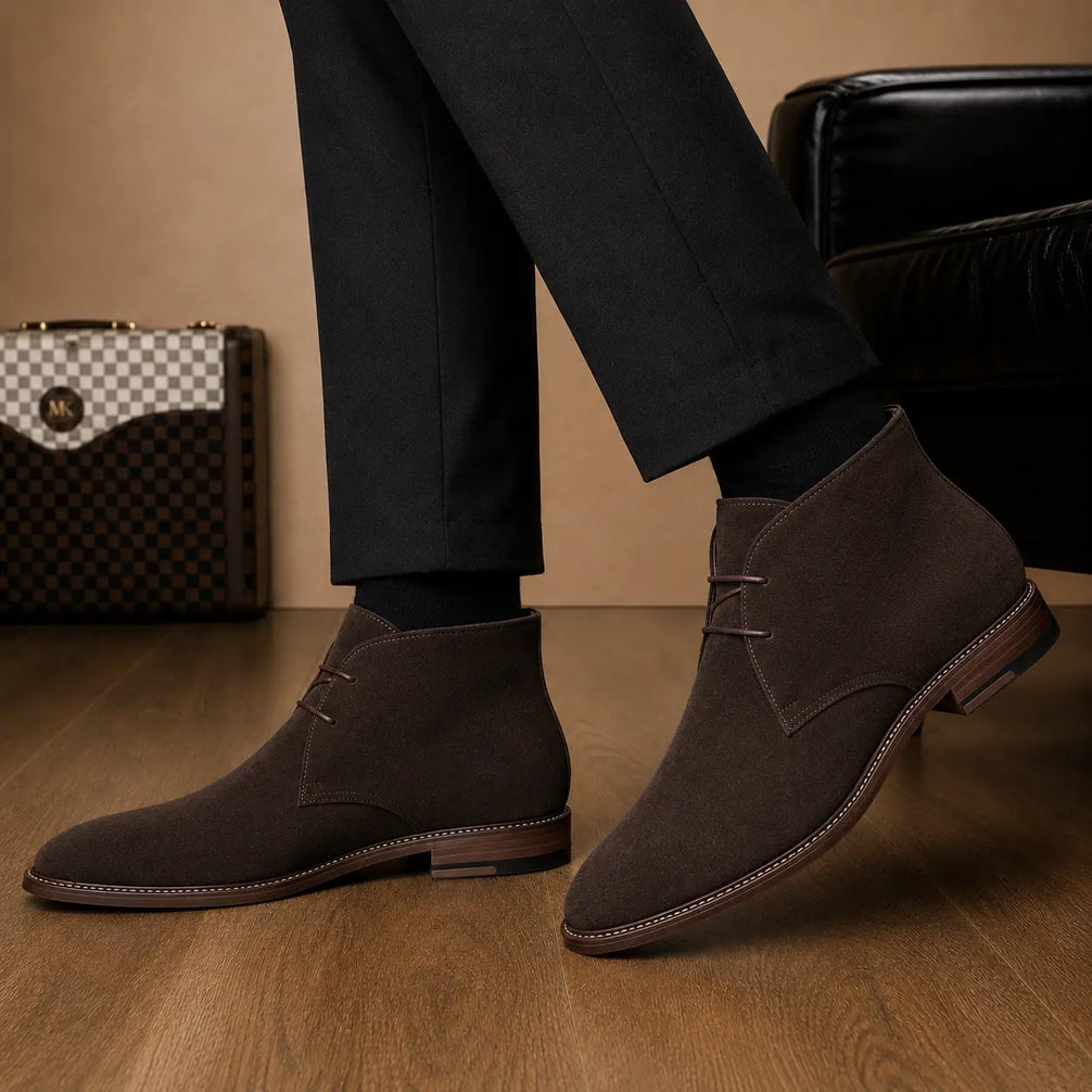 Maringa Suede Chukka Boot for Men - Goodyear Welted Leather Sole Boots