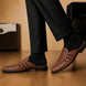 Melfi Croc-Embossed Slit-Vamp Mule for Men - Backless Block-Heel Shoes