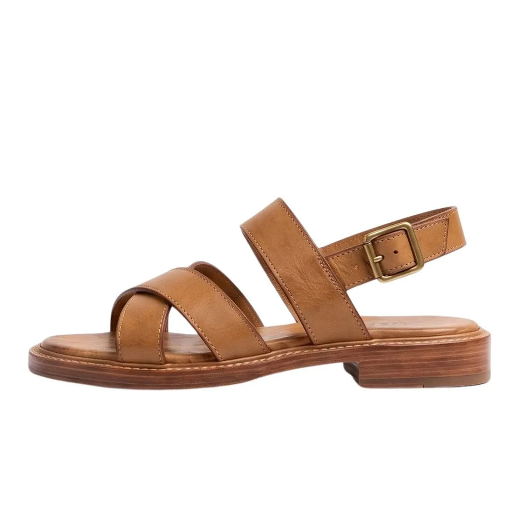 Mongardino Cross-Strap Sandal for Men - Back-Strap Leather Sandals