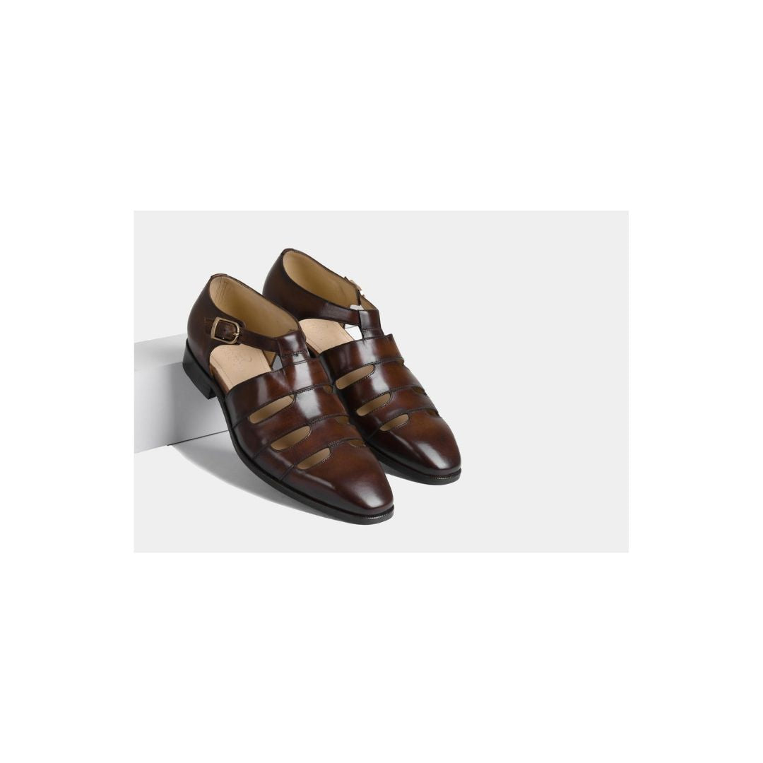 Metkovic Polished Dress Fisherman Sandal for Men - Leather Fisherman Dress Sandals