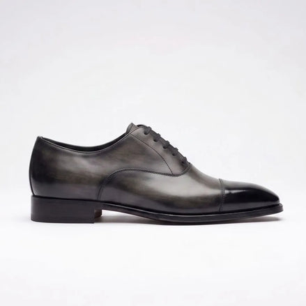 Mozzo Smoke Cap-Toe Oxford for Men - Burnished Oxford Shoes