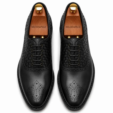 Maverick II Woven Wingtip Oxford // Cognac Tan