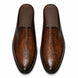 Mazzarino Hand-Inscribed Script Mule for Men - Backless Leather Slip-On Shoes