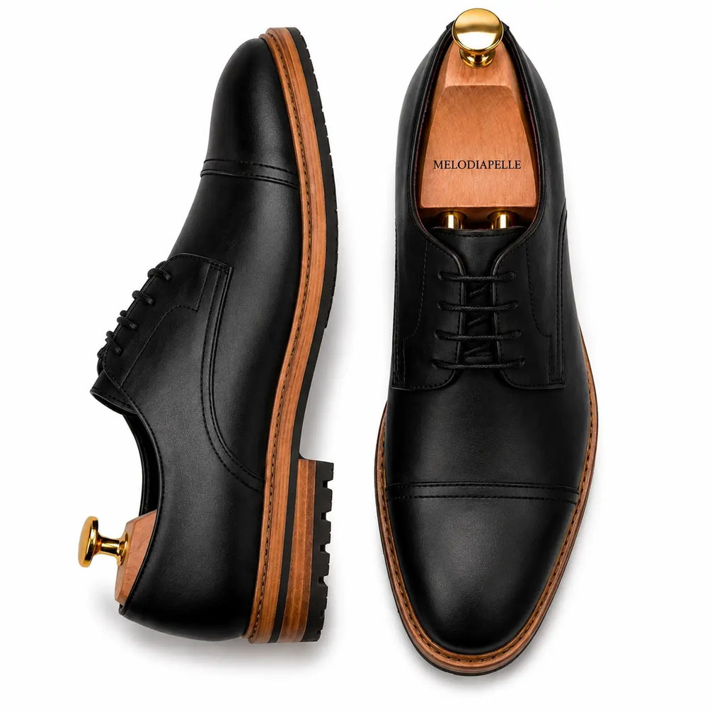Max Cap-Toe Derby for Men - Nubuck Goodyear Welted Leather Shoes