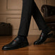 Mirepoix Web-Stripe Grained Mule for Men - Backless Block-Heel Shoes