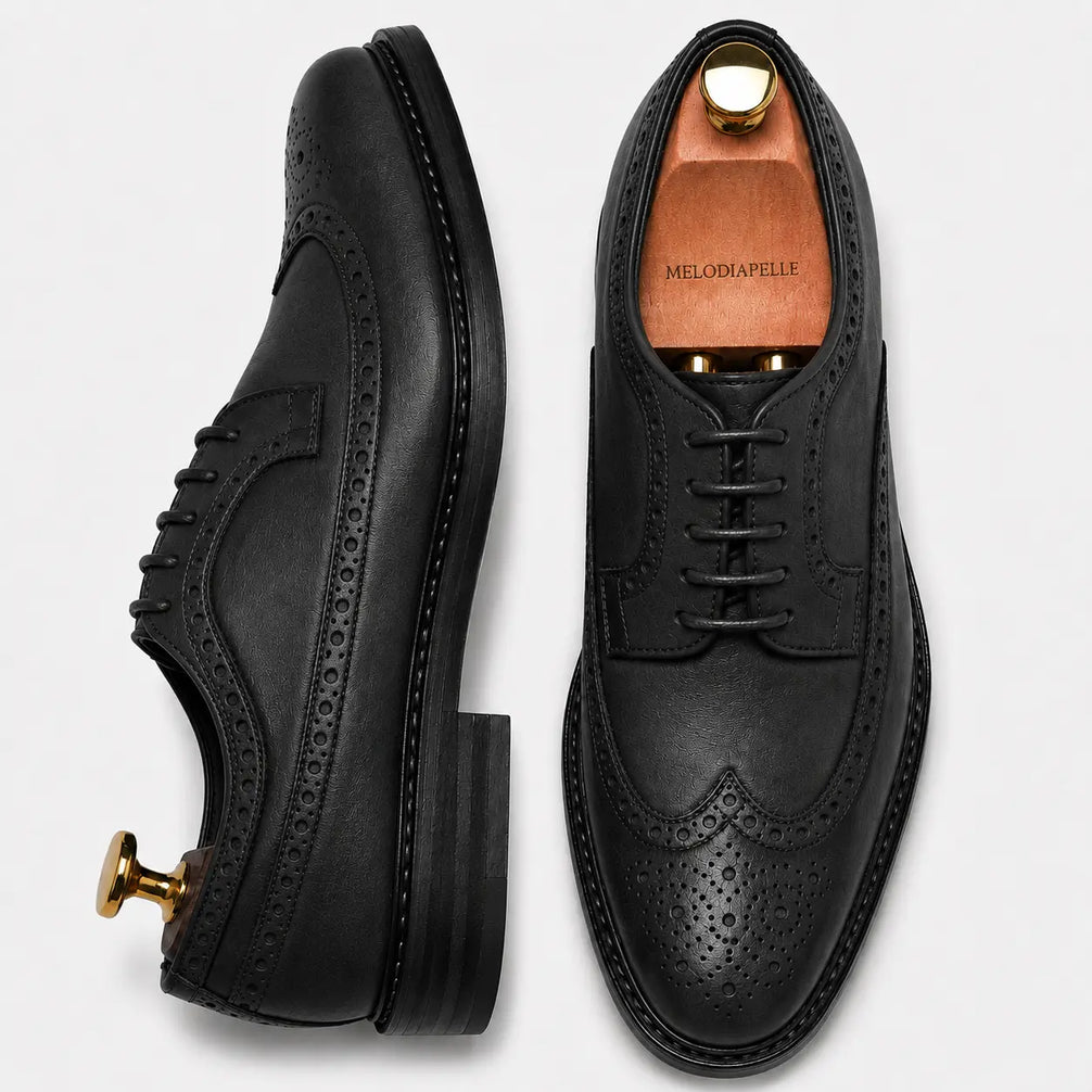 Missourie Longwing Brogue Derby for Men - Goodyear Welted Full-Grain Leather Shoes