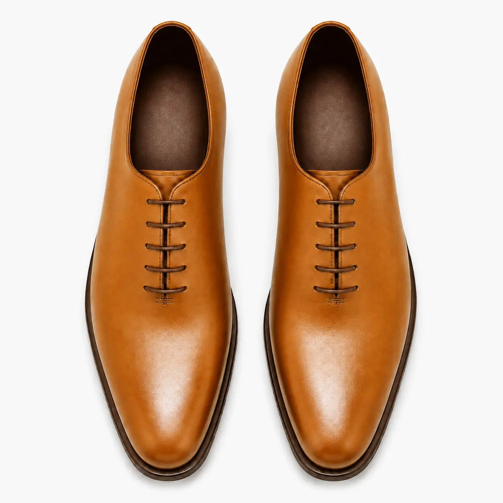 Macao Wholecut Oxford for Men - Goodyear Welted Seamless Leather Dress Shoes