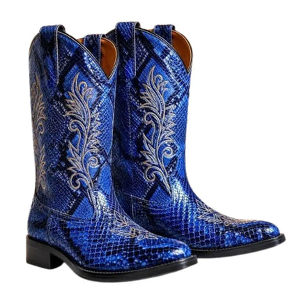 Madisonville Python Stitched Cowboy Boot for Men - Exotic-Look Cowboy Boots