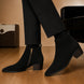 Maddox Suede Zip Boot for Men - Pointed-Toe Block Heel Ankle Boots