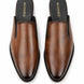 Mantova Burnished Leather Mule for Men - Backless Open-Heel Dress Shoes
