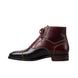 Monticello Two-Tone Balmoral Balmoral Boot for Men - Contrast Leather Dress Boots