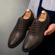 Maverick II Woven Wingtip Oxford // Cognac Tan