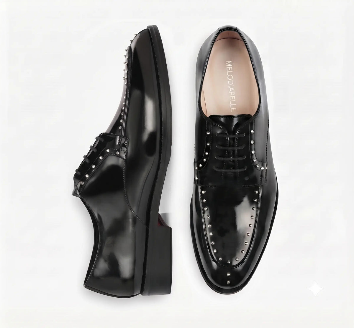 Mortlach Studded Apron Derby for Men - Goodyear Welted Leather Formal Shoes