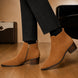 Maddox Suede Zip Boot for Men - Pointed-Toe Block Heel Ankle Boots