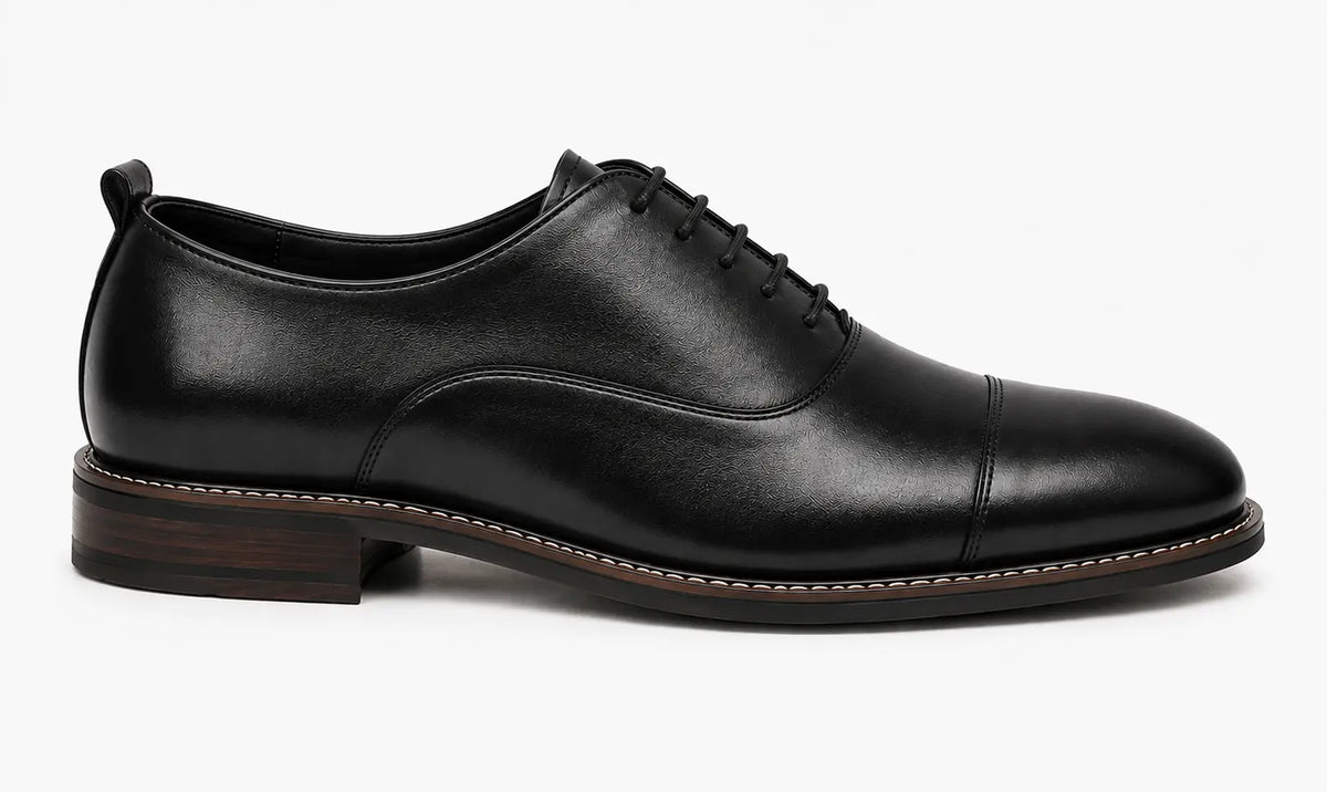 Monterosso Patina Cap-Toe Derby for Men - Handmade Leather Formal Shoes