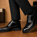 Mosaic Leather & Suede Wingtip Derby for Men - Goodyear Welted Lug-Sole Shoes