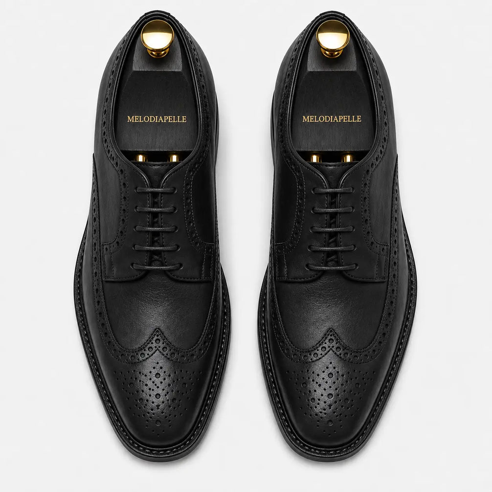 Missourie Longwing Brogue Derby for Men - Goodyear Welted Full-Grain Leather Shoes