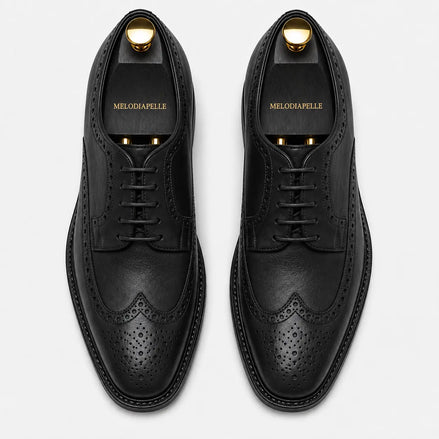 Missourie Longwing Brogue Derby for Men - Goodyear Welted Full-Grain Leather Shoes