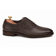 Maverick II Woven Wingtip Oxford // Cognac Tan