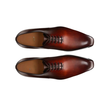 Morimondo Two-Stage Burnish Wholecut Oxford for Men - Hand-Burnished Leather Oxford Shoes