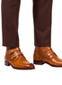 Mazzo Triple-Buckle Burnished Buckle Boot for Men - Buckled Leather Ankle Boots