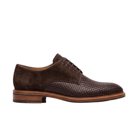 Montagna Woven-Vamp Suede Derby for Men - Two-Material Derby Shoes