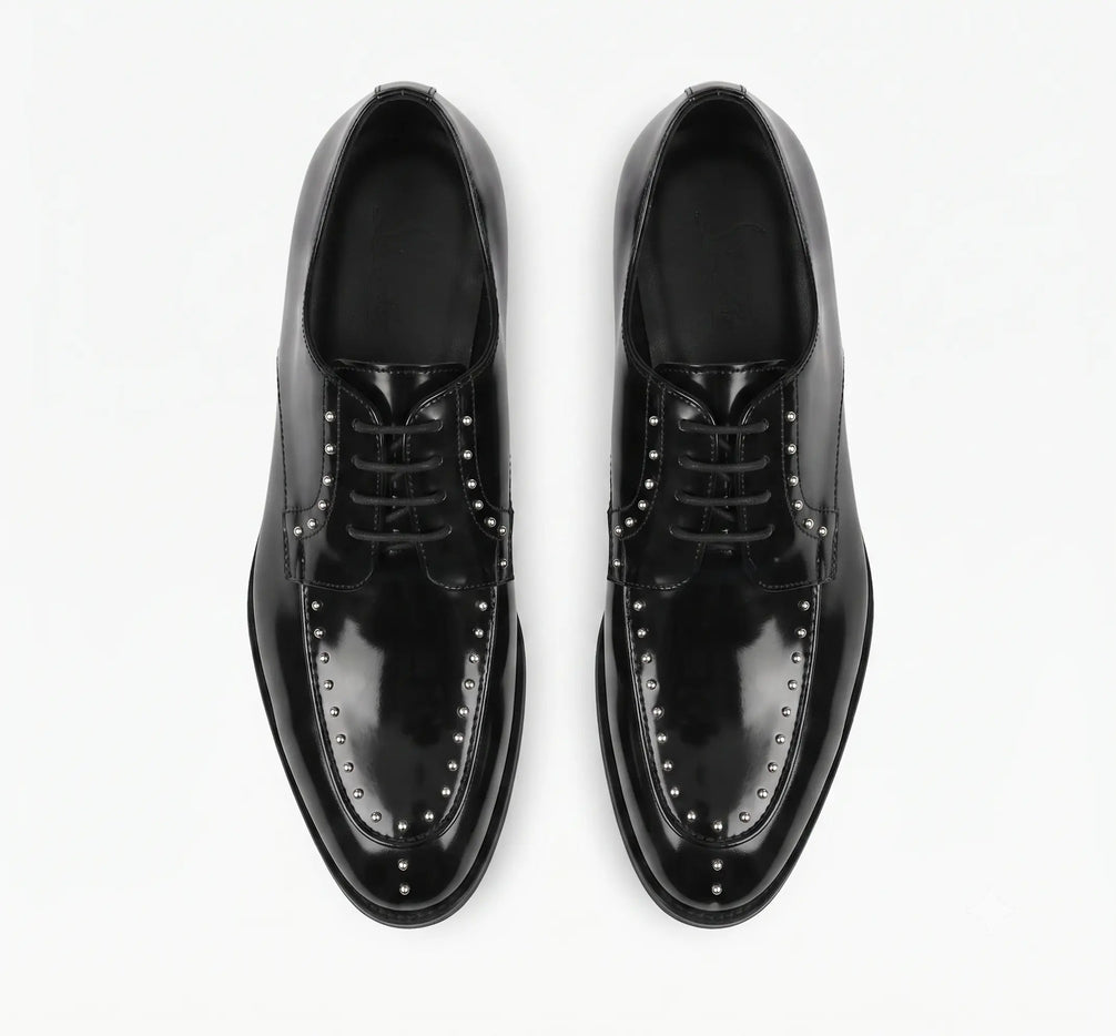 Mortlach Studded Apron Derby for Men - Goodyear Welted Leather Formal Shoes