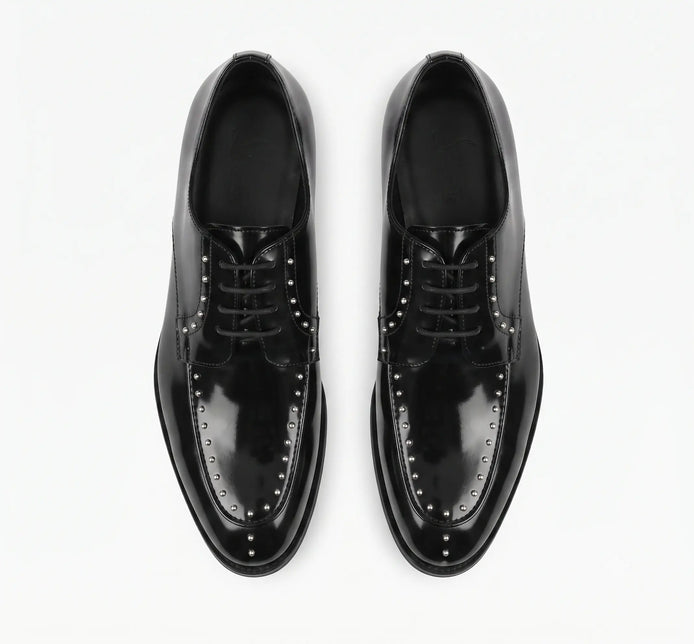 Mortlach Studded Apron Derby for Men - Goodyear Welted Leather Formal Shoes