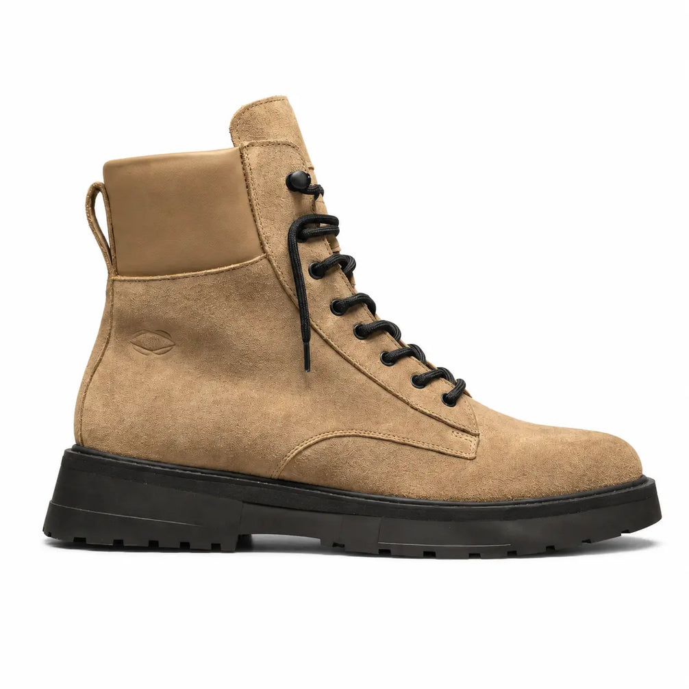Mojave Suede Combat Boot for Men - Lug-Sole Lace-Up Leather Boots