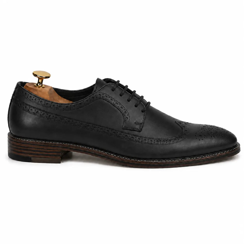 Missourie Longwing Brogue Derby for Men - Goodyear Welted Full-Grain Leather Shoes