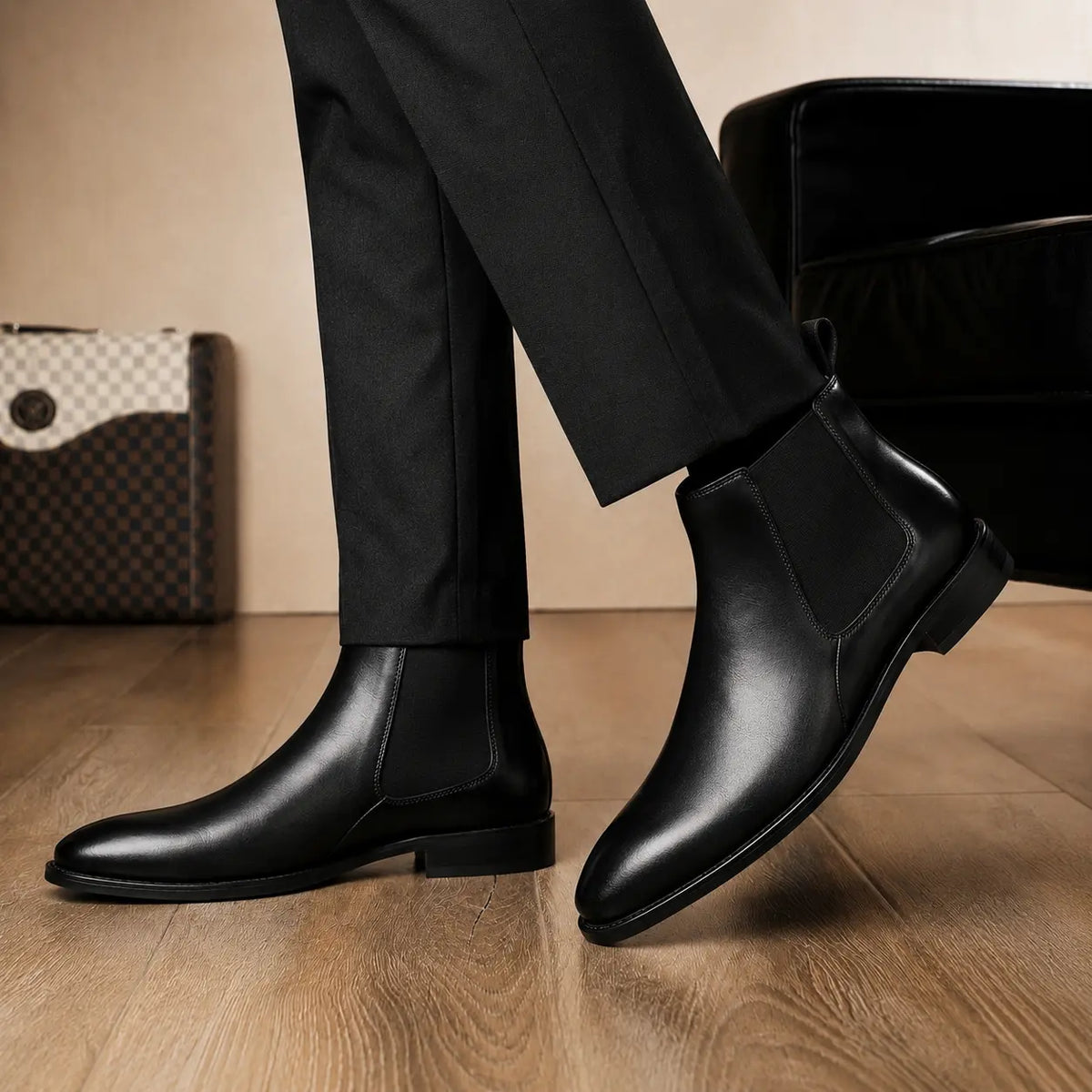 Malacca Chelsea Boot for Men - Goodyear Welted Burnished Leather Boots