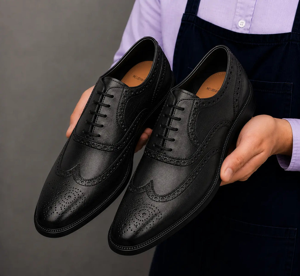 Mazaro Wingtip Brogue Oxford for Men - Goodyear Welted Full-Grain Leather Shoes