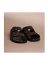 Matosinhos Double-Buckle Slide for Men - Buckled Leather Slides