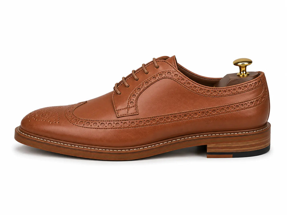 Morano Wingtip Brogue Derby for Men - Goodyear Welted Full-Grain Leather Shoes