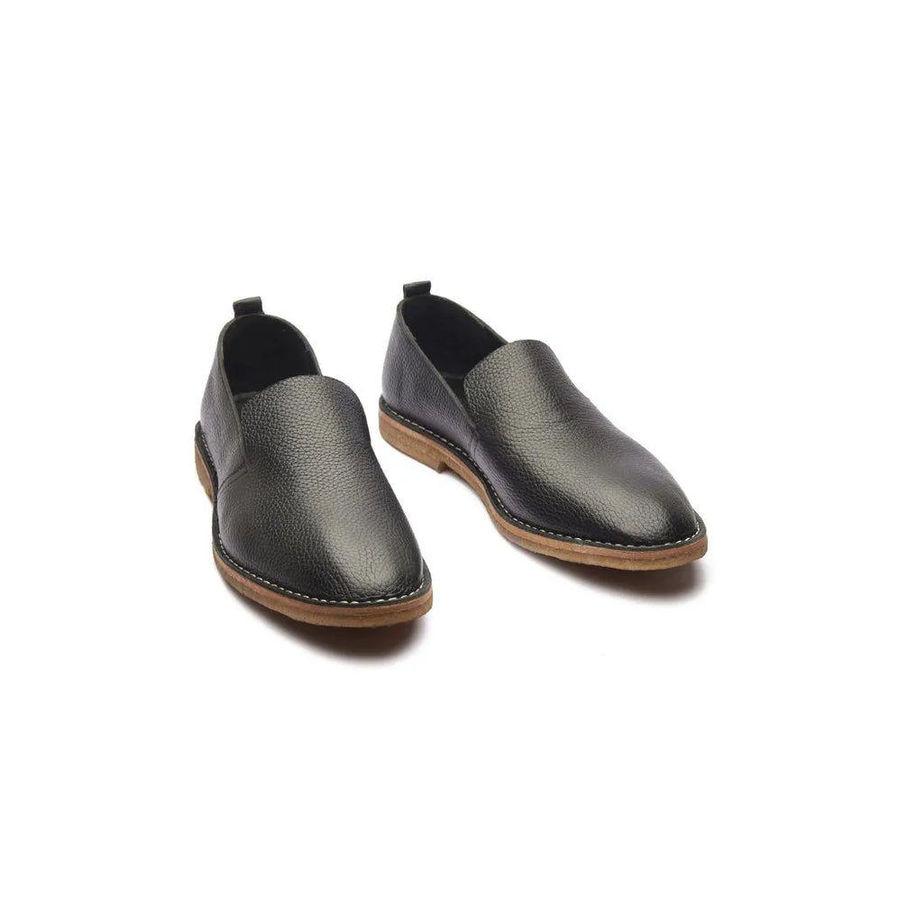 Merine Pebble Crepe Loafer for Men - Leather Slip-On Loafers