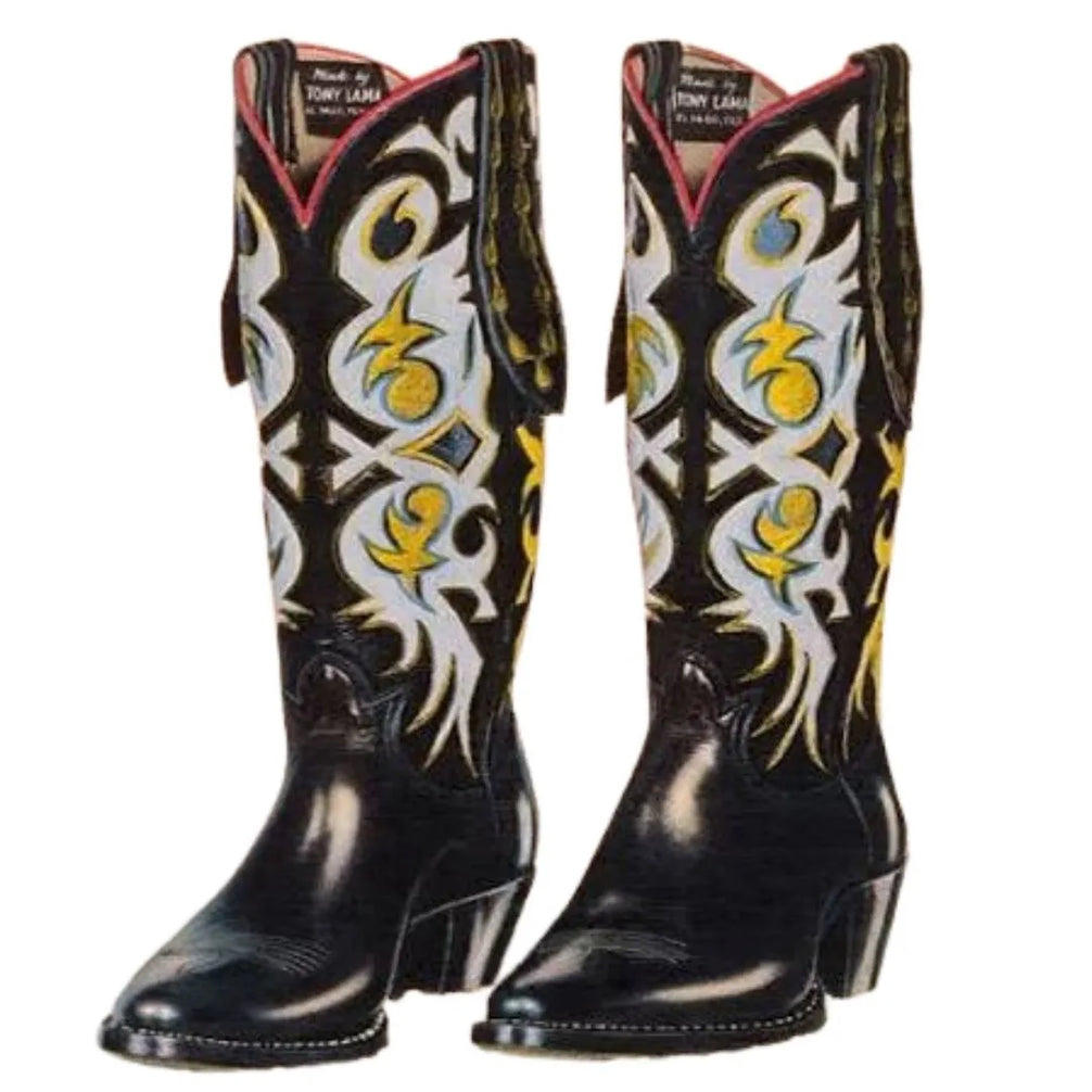 Morton Painted Flame Cowboy Boot for Men - Statement Cowboy Boots