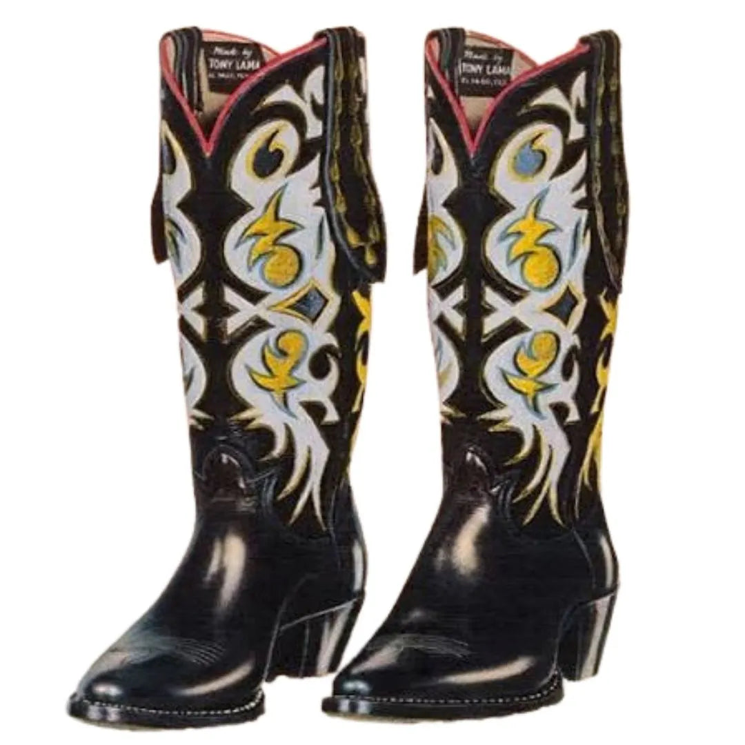 Morton Painted Flame Cowboy Boot for Men - Statement Cowboy Boots