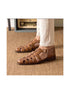 Montiglio Warm-Tone Caged Fisherman Sandal for Men - Buckled Leather Fisherman Sandals