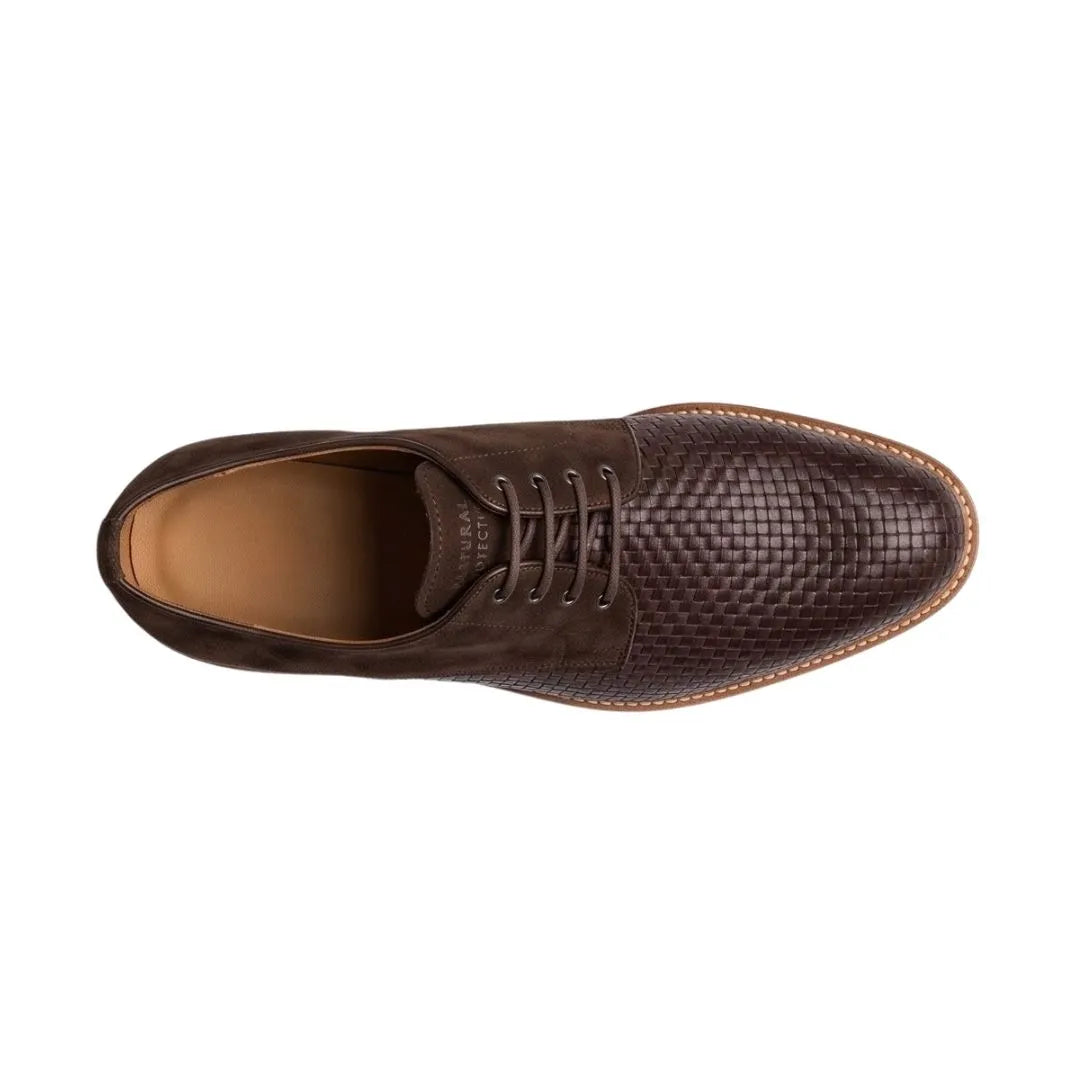 Montagna Woven-Vamp Suede Derby for Men - Two-Material Derby Shoes