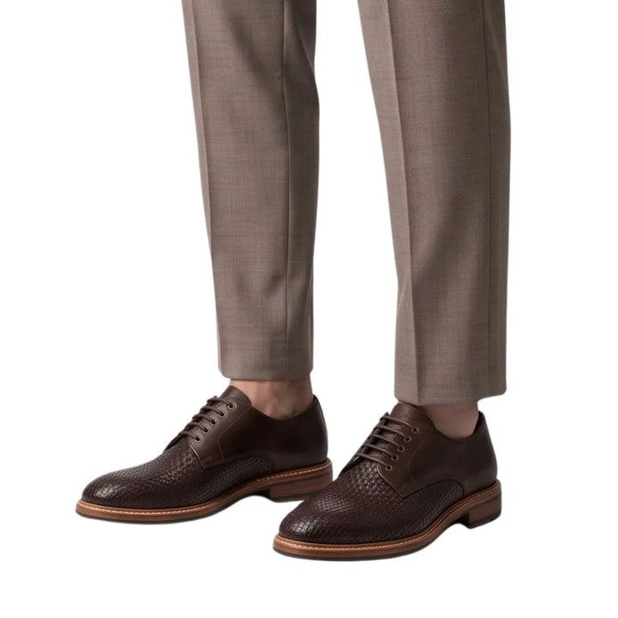 Malgrate Woven-Vamp Derby for Men - Hand-Woven Leather Derby Shoes