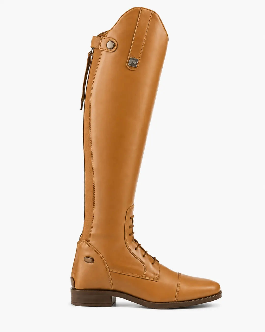 Toledo Men's Lace-Up Polo Riding Boots – Tall Black Leather Field Boots for Polo