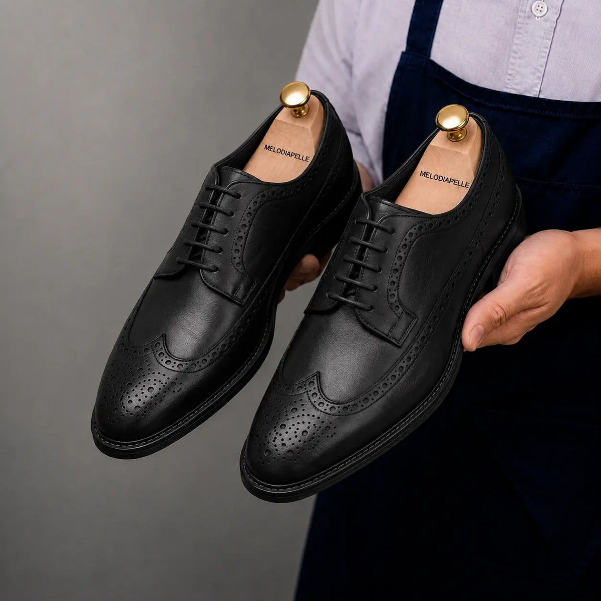 Missourie Longwing Brogue Derby for Men - Goodyear Welted Full-Grain Leather Shoes